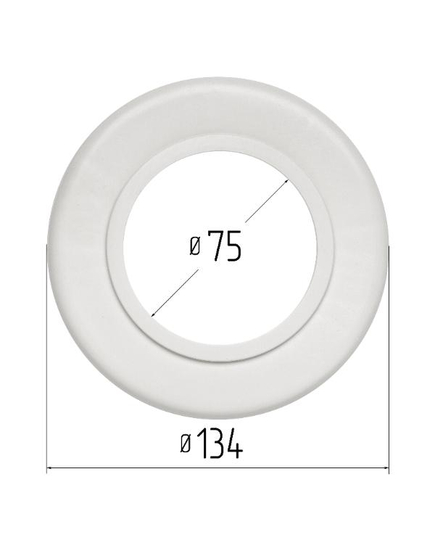 Платформа для светильника 75 мм белая.