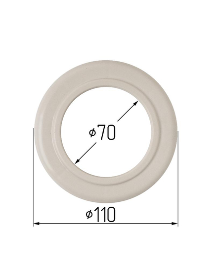 Платформа для светильника 70 мм белая.